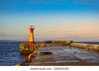 Colorful Kalk Bay Harbor Lighthouse In Cape Town South Africa