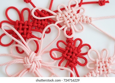 Colorful Knots Hanamusubijapanese Flower Shaped Knot Stock Photo ...