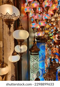 Colorful lamps in Grand Bazaar, İstanbul