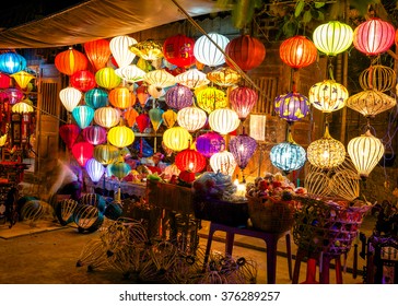 Colorful lanterns at the market street of Hoi An Ancient Town, UNESCO World Heritage Site. Vietnam. - Powered by Shutterstock