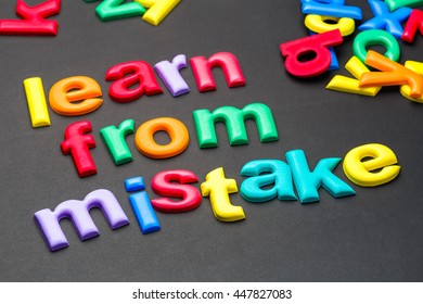 Colorful Letters Arranged Learn Mistake Stock Photo 447827083 ...