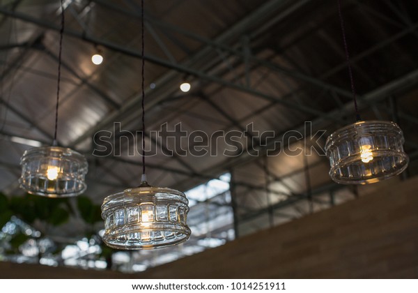 Colorful Lighting Lanterns Hang On Ceiling Stock Photo Edit Now