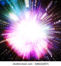 Colorful lights. Splash.  The elements of this image furnished by NASA.