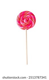 Colorful lollipops, colorful candies on a white background