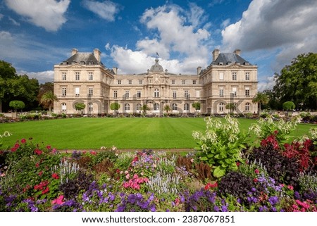 Colorful Luxembourg Garden in Paris
