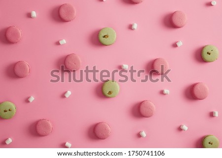 Similar – Image, Stock Photo round sweet green pistachio donut