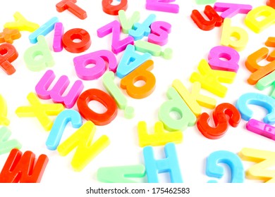 Colorful Magnetic Letters Isolated On White Stock Photo 175462583 ...