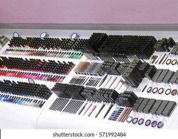 Colorful Make Up Shelf In Retail Store