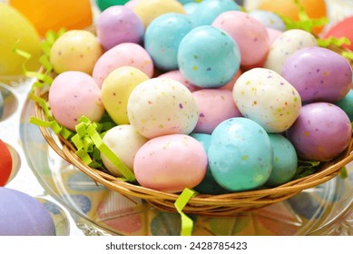 Colorful Malted Candy Easter Eggs