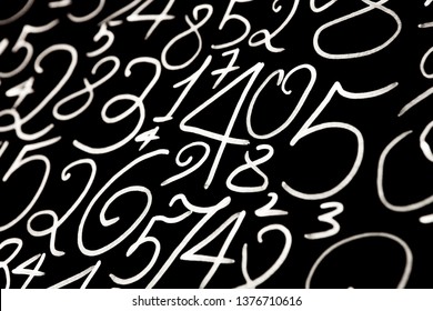 Colorful Mathematics Numbers Background Cards Numbers Stock Photo (Edit
