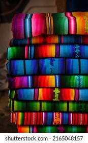 Colorful Mayan Textiles Showed At Chichicastenango Market