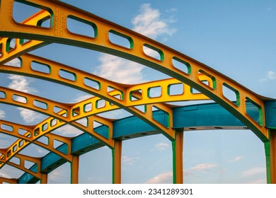 A colorful metal steel bridge of Baltimore Maryland abstract - Powered by Shutterstock