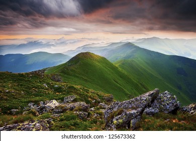 Colorful Mountain Scenes Carpathians Romania Stock Photo 125673362 ...