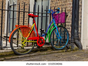 bright coloured bikes