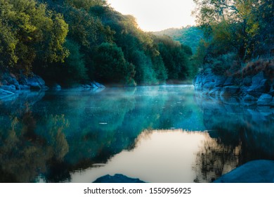 Colorful Mystic River At Sunrise