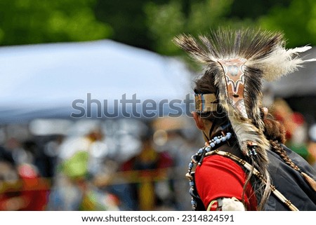Colorful Native American traditional regalia at a pow-wow in Virginia.