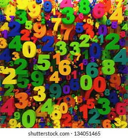 Colorful Numbers Background