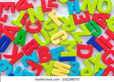 Colorful Numbers Letters Background On Topic Stock Photo 1032398737 ...