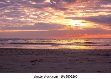 Colorful ocean sunrise from the North Carolina Outer Banks