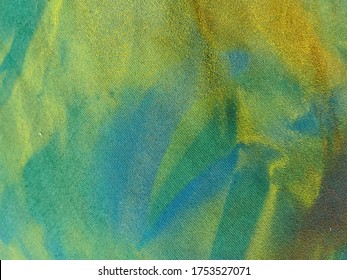 Colorful Old Paint Covered Drop Sheet Abstract (old Drop Sheet Found Covering Garbage On Pick Up Day)