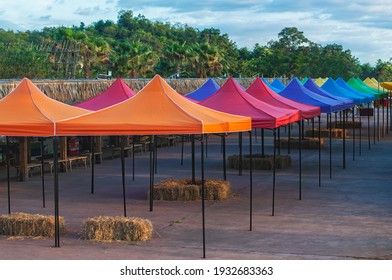 Colorful Outdoor Canopy Tent For Event And Festival In Park