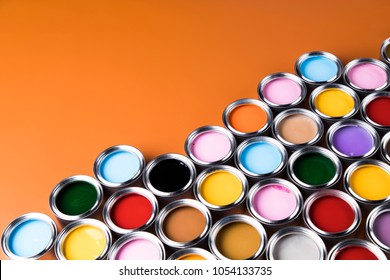 Colorful Paint Cans Set