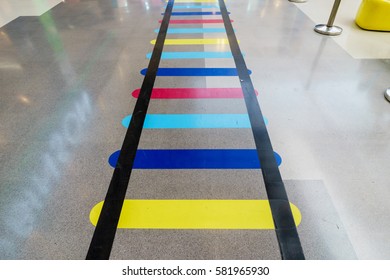 Colorful Paint Children's Railway on the floor.