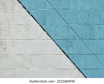 Colorful painted tile wall (blue, white and black) as background or texture - Shutterstock ID 2213683945