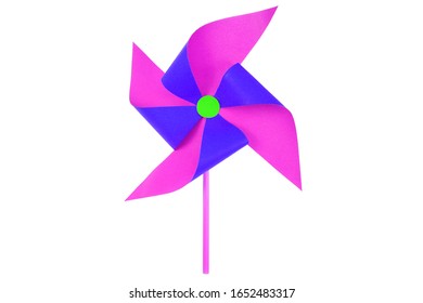 Colorful Paper Spinner Isolated On White Background