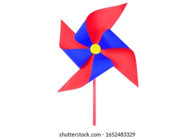 Colorful Paper Spinner Isolated On White Background