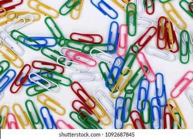 Colored Paperclips On White Background Stock Photo 738156688 | Shutterstock