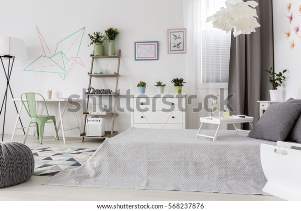 Colorful Pastel Decorations Ideas Bright Comfortable Stock Photo