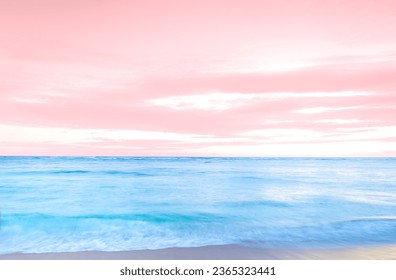 Colorful pastel hued sunset view of a tropical sky and ocean at golden hour - Shutterstock ID 2365323441