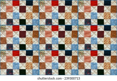 Colorful Patchwork Quilt Pattern