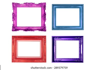 Colorful Photo Frame Isolate On White Background