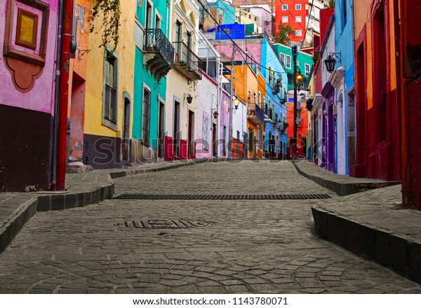 Colorful Photograph Street Guanajuato Mexico Stock Photo Edit Now