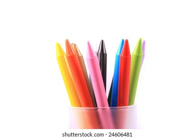Colorful pieces of colored chalks - Shutterstock ID 24606481