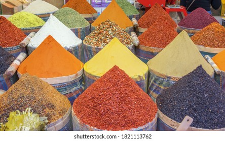 Colorful piles of spices on an oriental spice market
 - Powered by Shutterstock