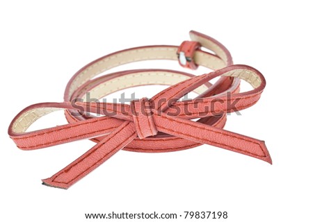 colorful pink belt  on white background