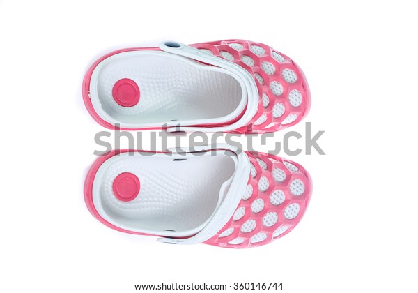 pink rubber sandals