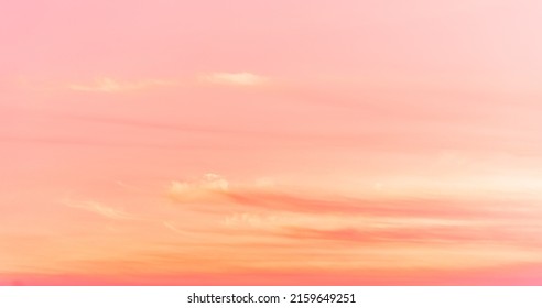 Colorful pink sky   yellow  orange romantic in the evening 