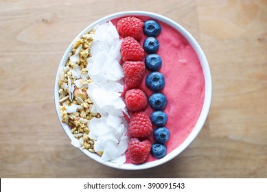 Colorful Pink Smoothie Bowl