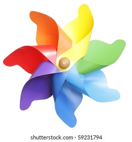 Colorful Pinwheel Isolated On White