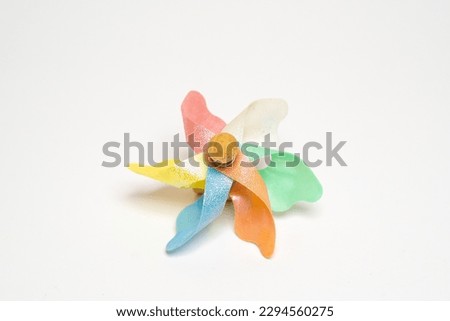 Colorful pinwheel on a white background