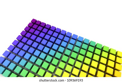 Colorful Pixel 3D render