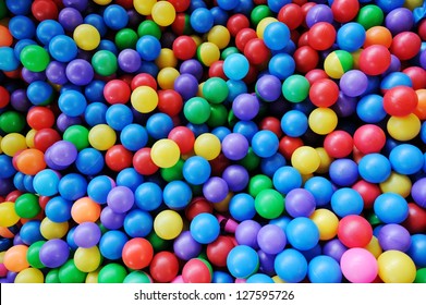 Colorful plastic balls for children background