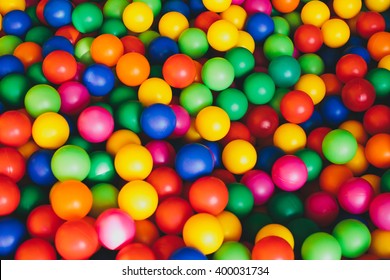 Colorful plastic balls playground indoors