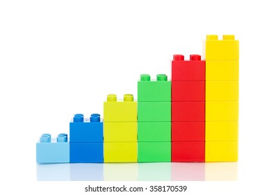 Plastic Building Blocks Isolated On White Stock Photo (Edit Now) 99967340