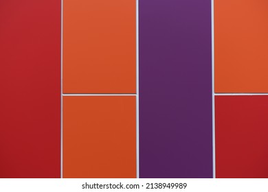 Colorful plastic walls in purple, red, orange