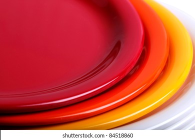 Colorful plates stacked one above the other - Powered by Shutterstock